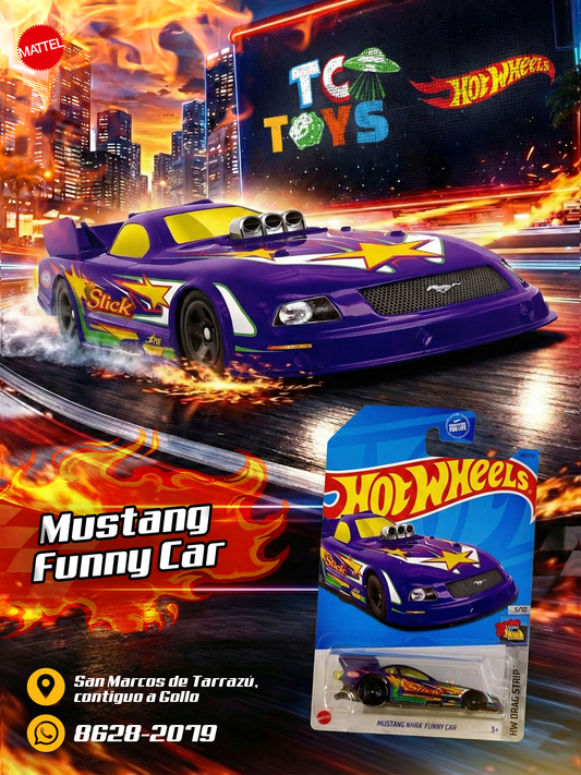 Hot Wheels Mustang NHRA Funny Car Morado.