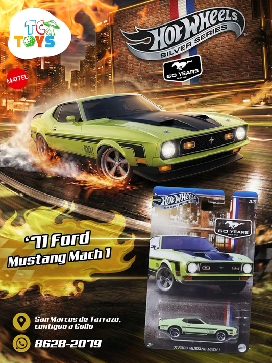 Hot Wheels Premium Silver Series 71 Ford Mustang Mach 1.