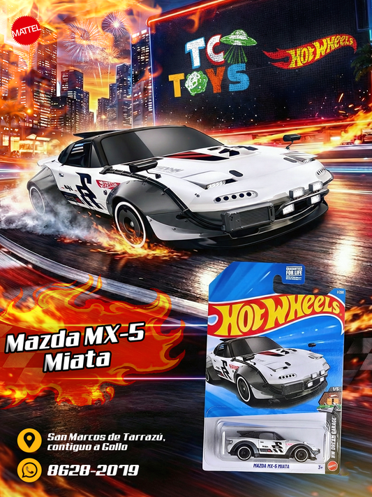 Hot Wheels Mazda MX-5 Miata Blanco.
