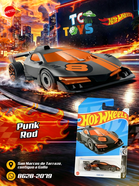 Hot Wheels Punk Rod Gris.