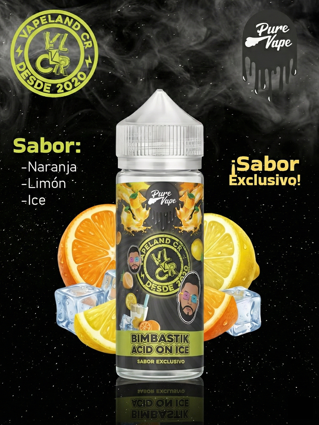 Pure Vape & VapeLand Bimbastik Acid On Ice 120ml.