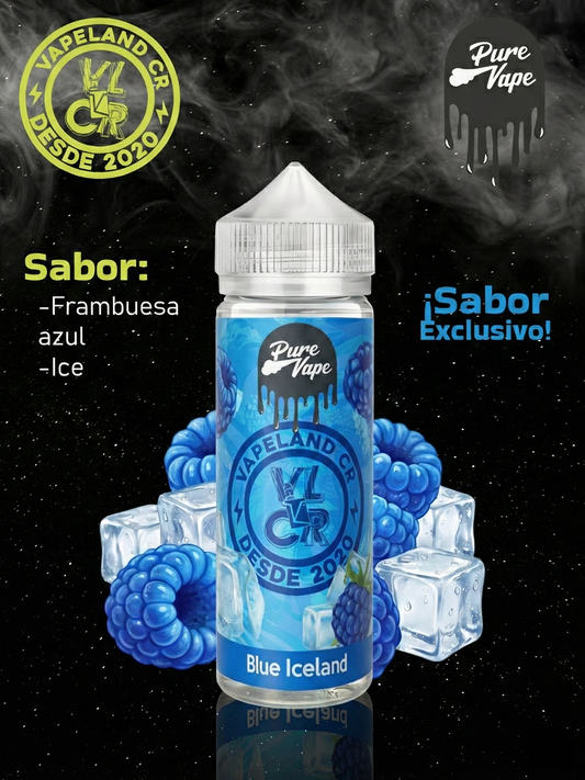 Pure Vape & VapeLand Blue Iceland 120ml.