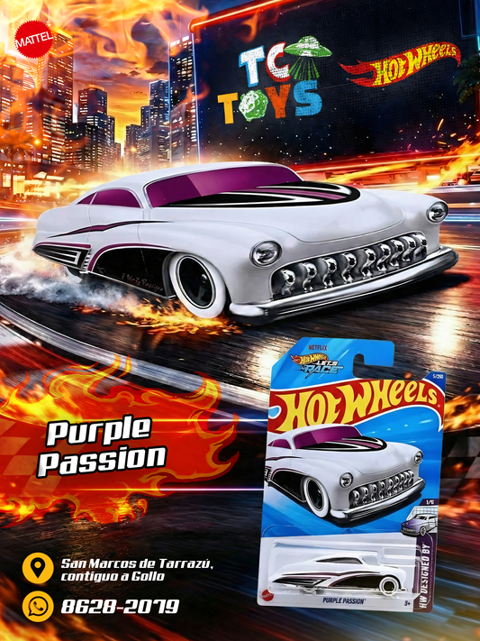 Hot Wheels Purple Passion Blanco.