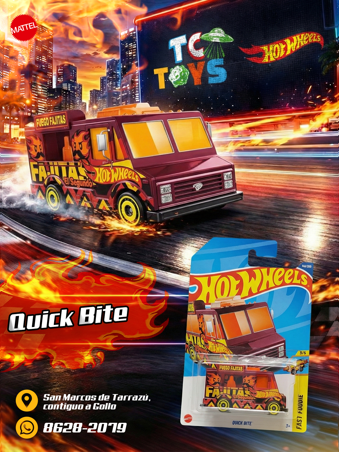 Hot Wheels Quick Bite Vino.