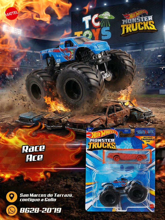 Hot Wheels Monster Trucks Set de 2 Race Ace.