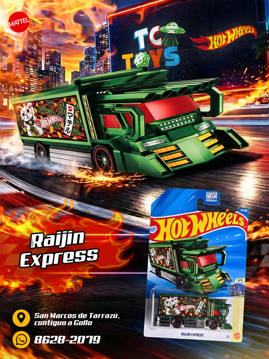 Hot Wheels Raijin Express Verde.