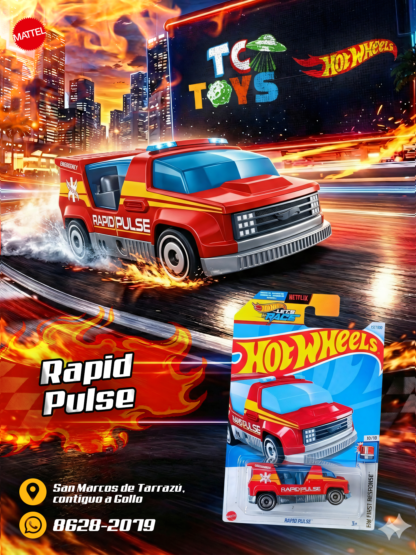 Hot Wheels Rapid Pulse Rojo.