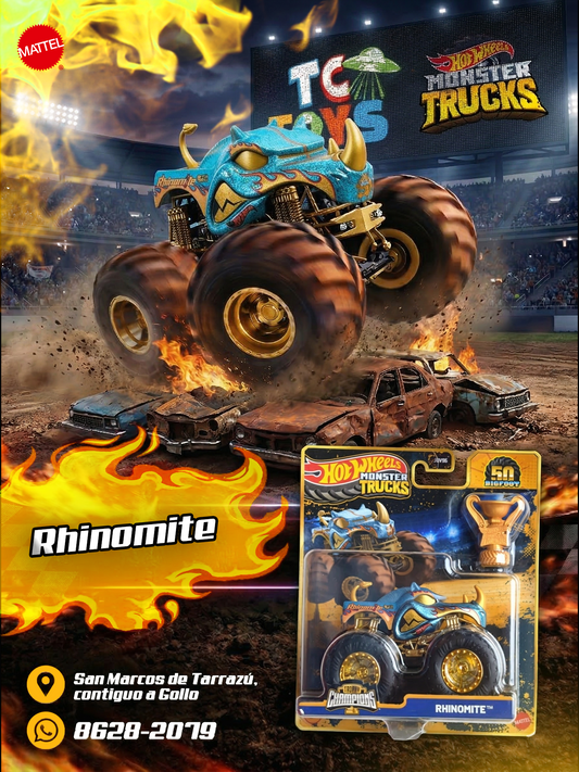 Hot Wheels Monster Trucks 50 Bigfoot Rhinomite.