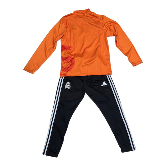 Conjunto Deportivo Real Madrid Naranja - Manga Larga + Buso