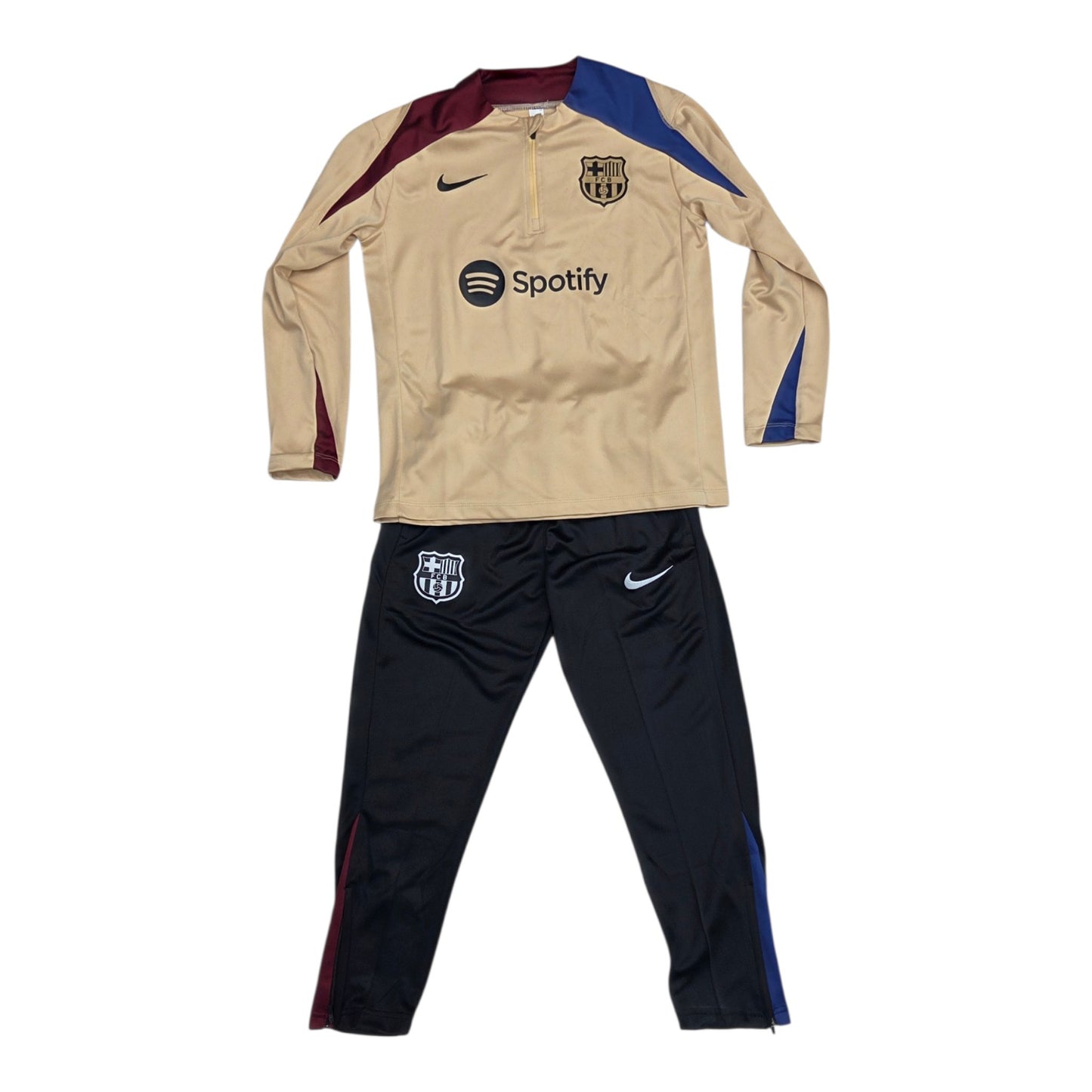 Conjunto Deportivo FC Barcelona Beige - Manga Larga + Buso