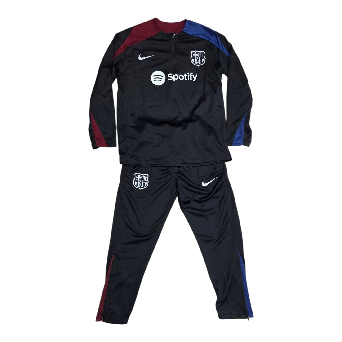 Conjunto Deportivo FC Barcelona Negro - Manga Larga + Buso