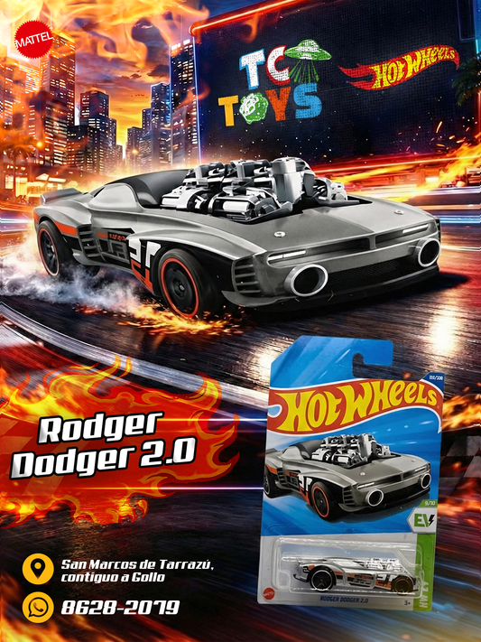 Hot Wheels Rodger Dodger 2.0 Gris.