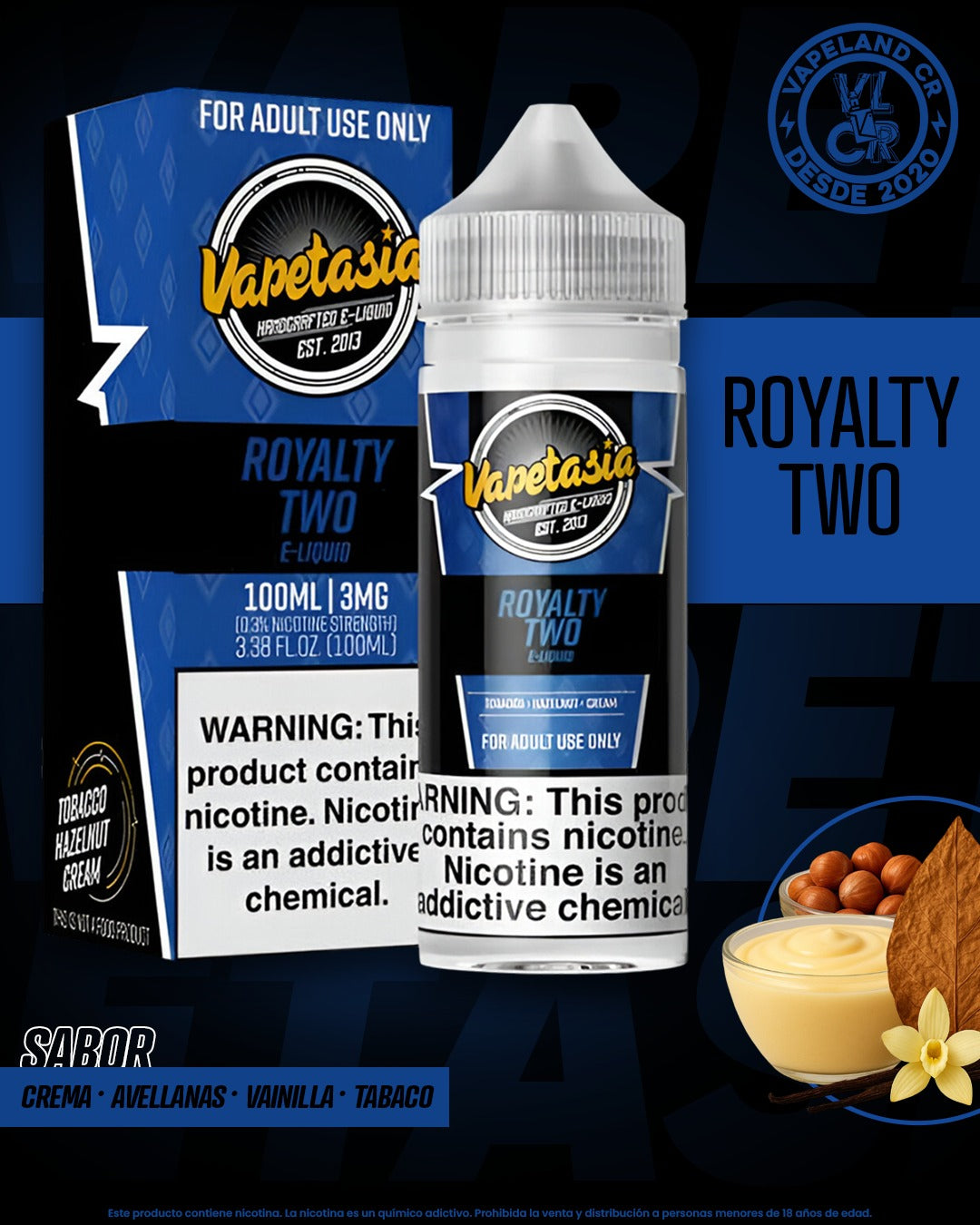 Vapetasia Royalty Two 3mg.