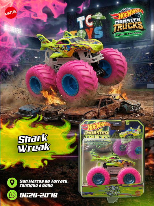 Hot Wheels Monster Trucks Glow In The Dark Shark Wreak.