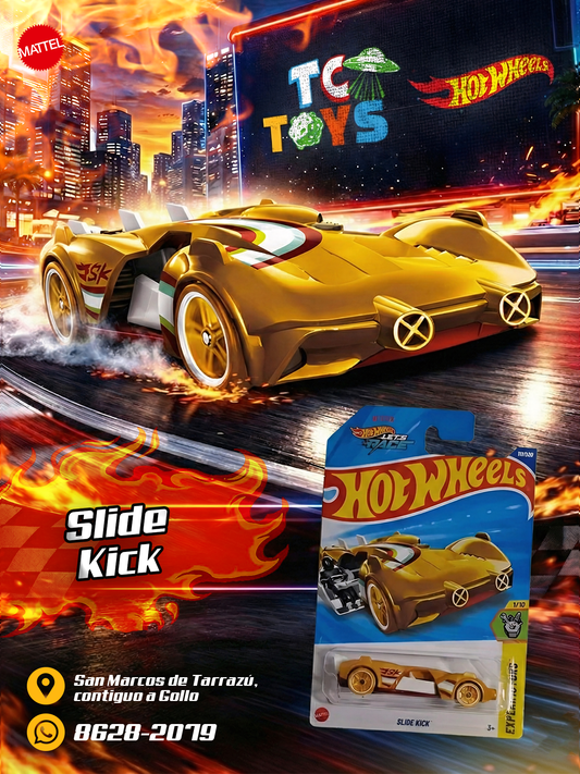 Hot Wheels Slide Kick Dorado.