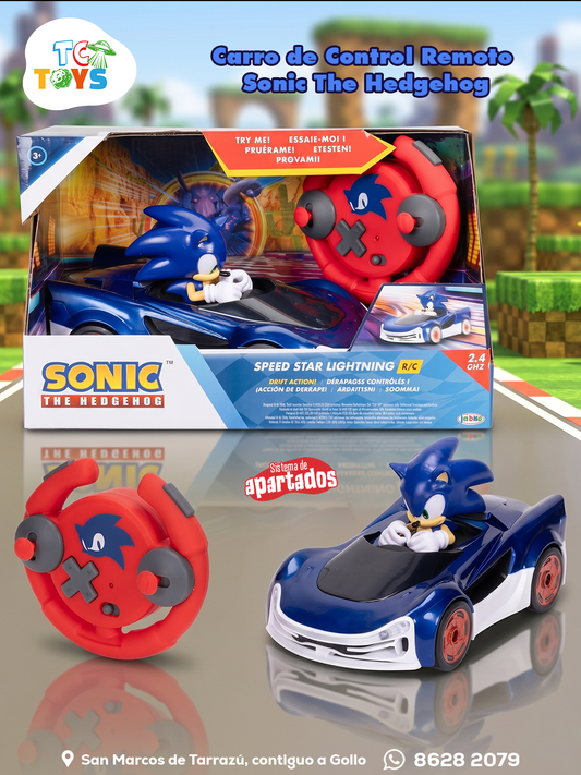 Carro de Control Remoto Sonic The Hedgehog.