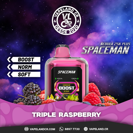 Smok Spaceman Nebula Triple Raspberry 25000 puffs.