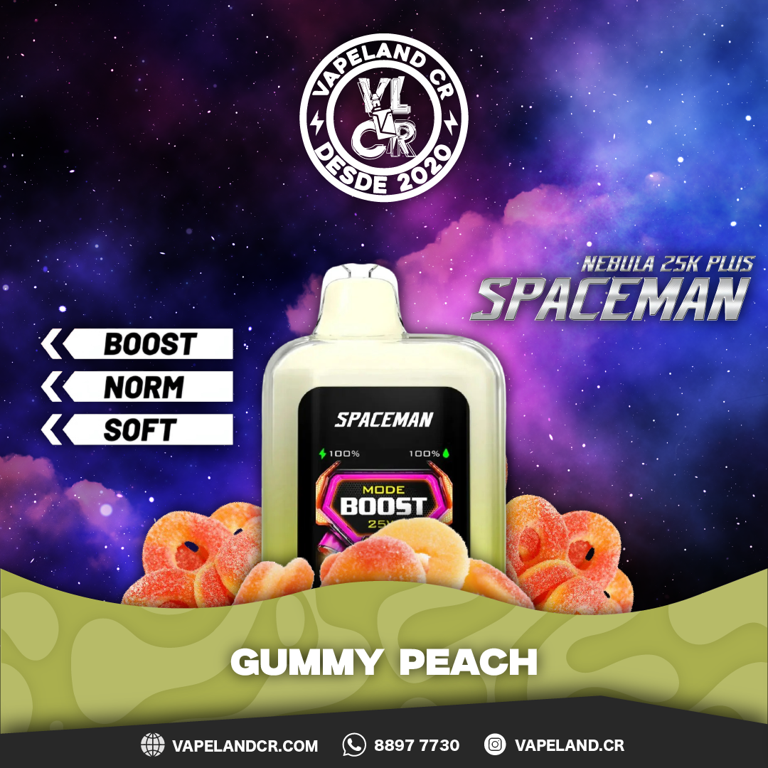 Smok Spaceman Nebula Gummy Peach 25000 puffs.