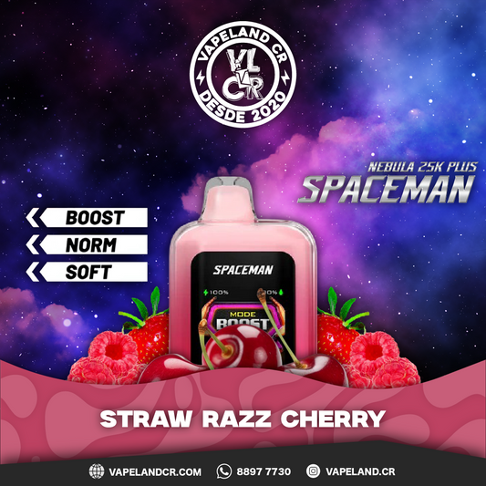 Smok Spaceman Nebula Straw Razz Cherry 25000 puffs.