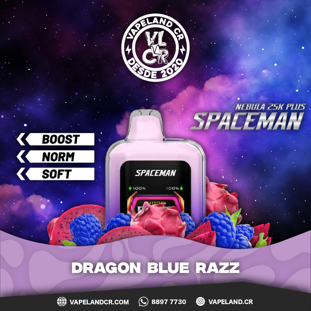 Smok Spaceman Nebula Dragon Blue Razz 25000 puffs.