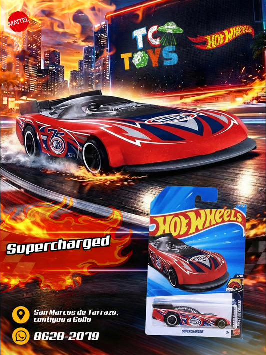 Hot Wheels Supercharged Rojo.