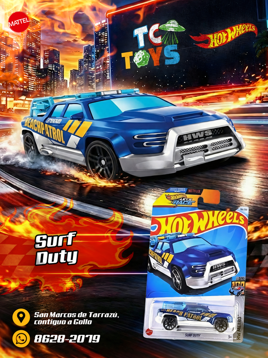 Hot Wheels Surf Duty Azul.