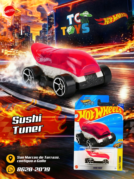 Hot Wheels Sushi Tuner Rojo.