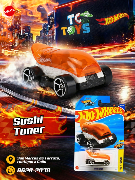 Hot Wheels Sushi Tuner Naranja.