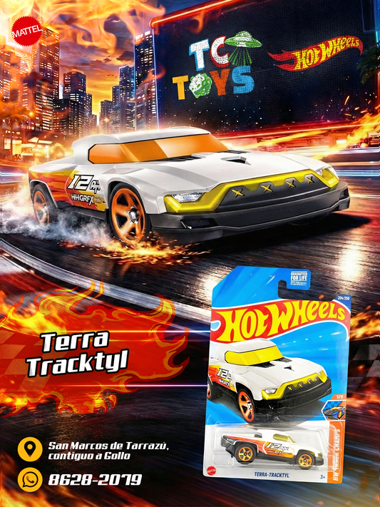 Hot Wheels Terra-Tracktyl Blanco.