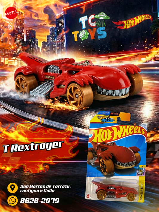 Hot Wheels T-Rextroyer Rojo.