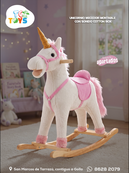 Unicornio Mecedor Montable con Sonido Cotton Box.