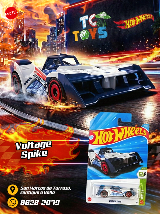 Hot Wheels Voltage Spike Blanco.