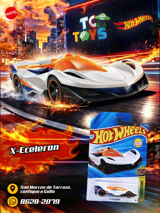 Hot Wheels X-Cceleron Blanco.