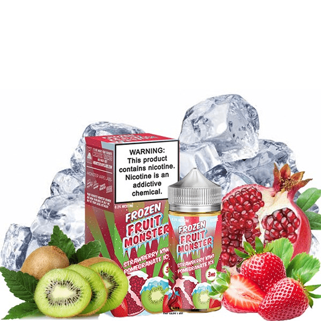 Frozen Fruit Monster Strawberry Kiwi Pomegranate Ice 0mg, 3mg y 6mg.