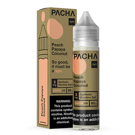 Pachamama Peach Papaya Coconut 3mg y 6mg.