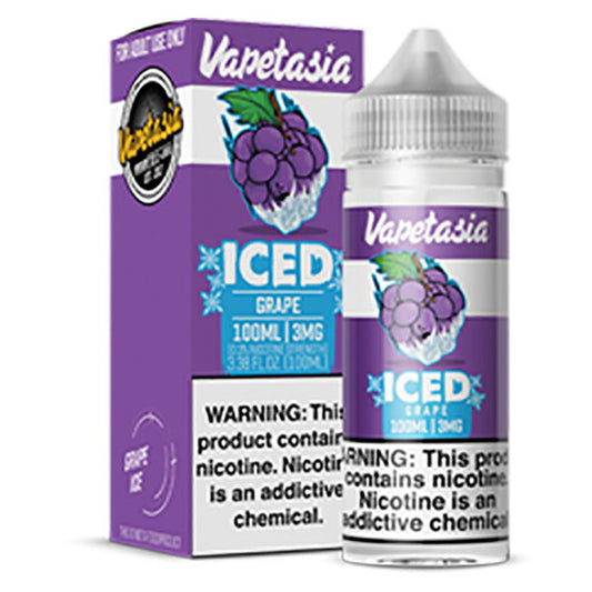 Vapetasia Iced Grape 3mg y 6mg.