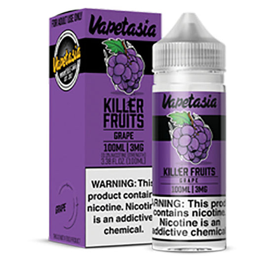 Vapetasia Killer Fruits Grape 3mg y 6mg.