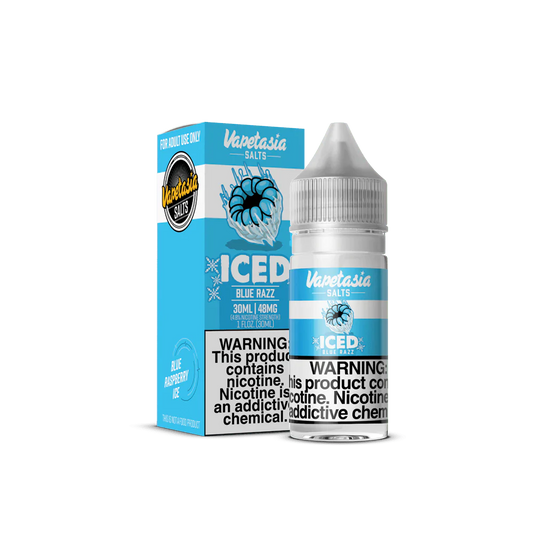 Vapetasia Salts Iced Blue Razz 24mg y 48mg.