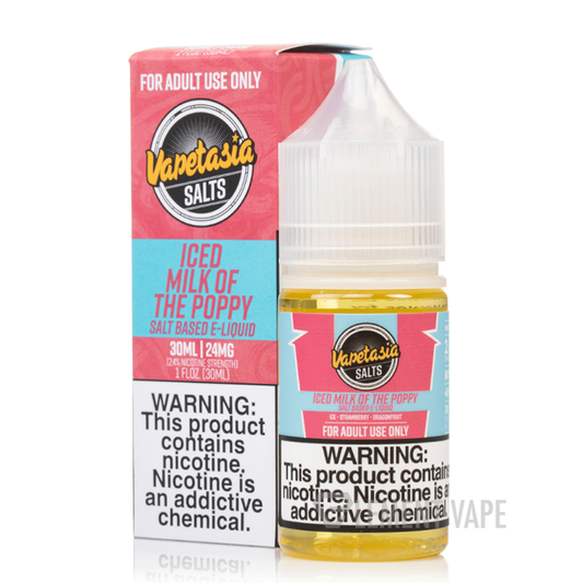 Vapetasia Salts Iced Milk Of The Poppy 24mg.