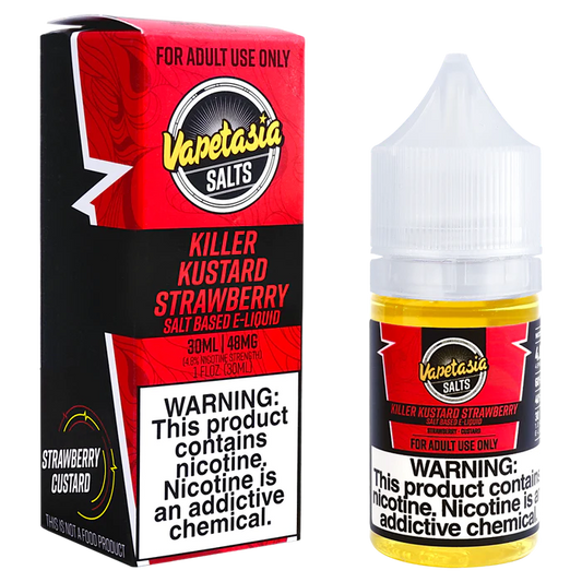 Vapetasia Salts Killer Kustard Strawberry 24mg.